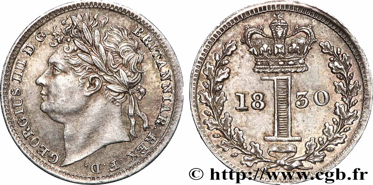 GREAT BRITAIN - GEORGE IV 1 Penny Georges IV 1830 AU