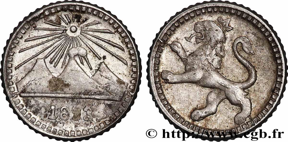 GUATEMALA 1/4 Real 1893 AU
