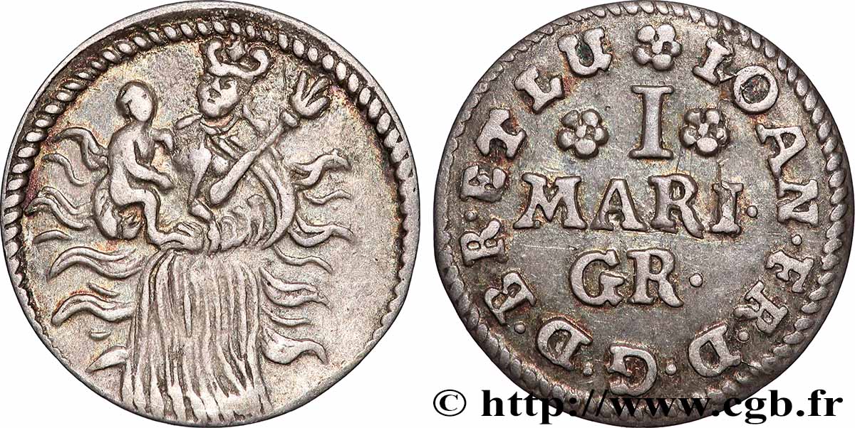 GERMANY - BRUNSWICK-LUNENBURG-CALENBERG 1 Mariengroschen - Johan Friedrich (1675) AU