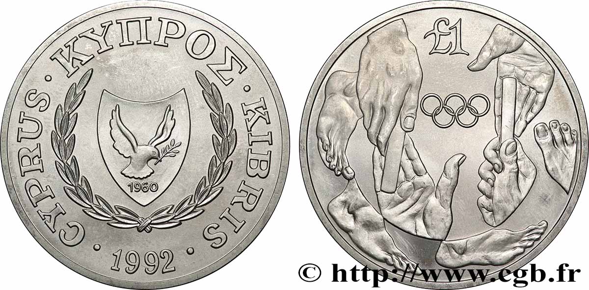 CYPRUS 1 Pound Jeux Olympique de Barcelone 1992 MS
