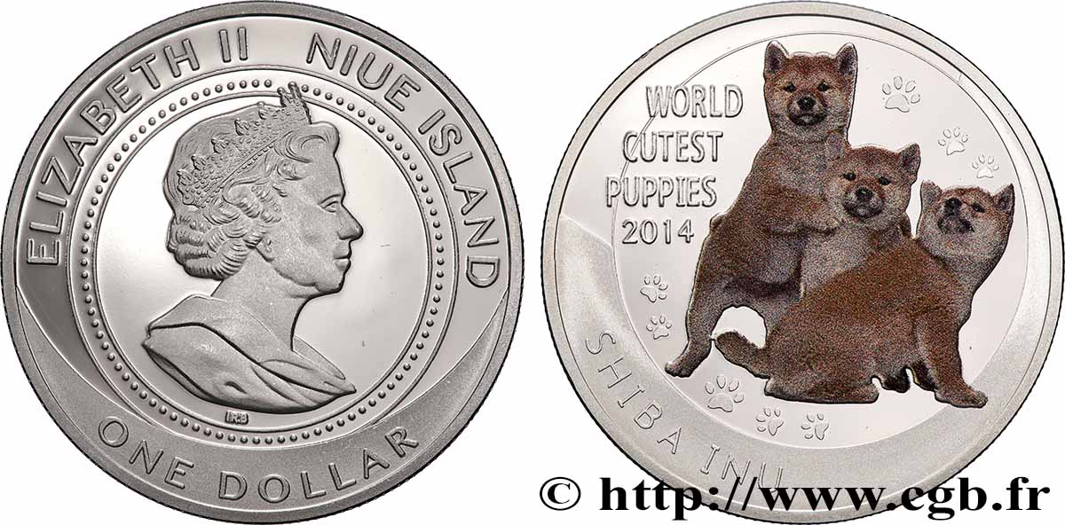 NIUÉ 1 Dollar Shiba Inu 2014 FDC