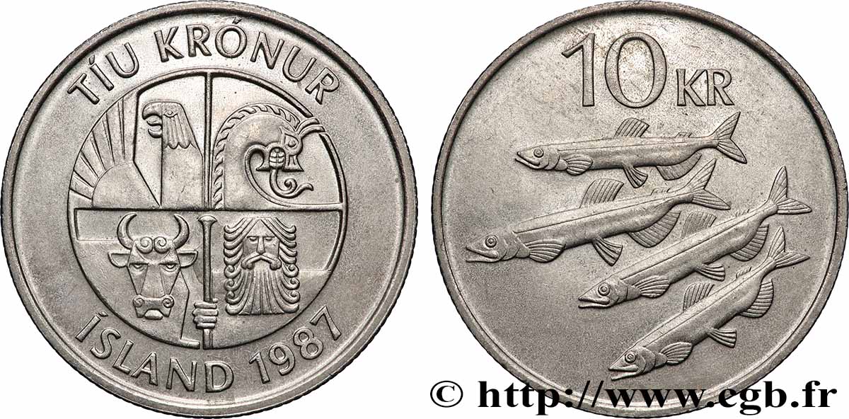 ISLANDE 10 Kronur 1987 Llantrisant SUP