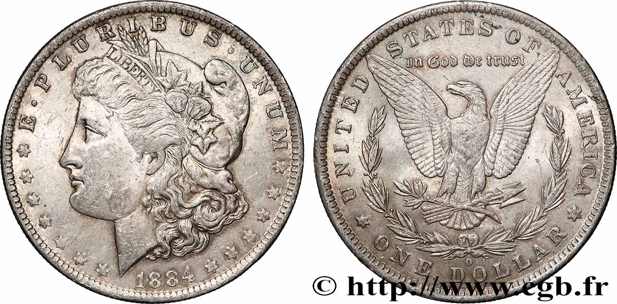 ARGENT D INVESTISSEMENT 1 Dollar Morgan 1884 Nouvelle-Orléans SUP