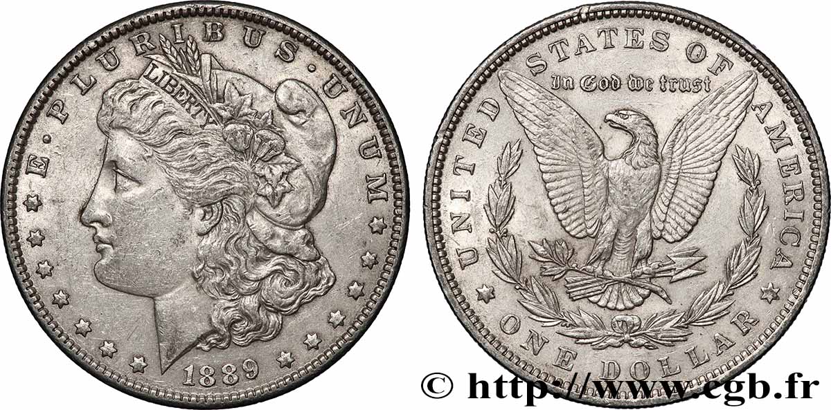 ARGENT D INVESTISSEMENT 1 Dollar Morgan 1889 Philadelphie TTB+