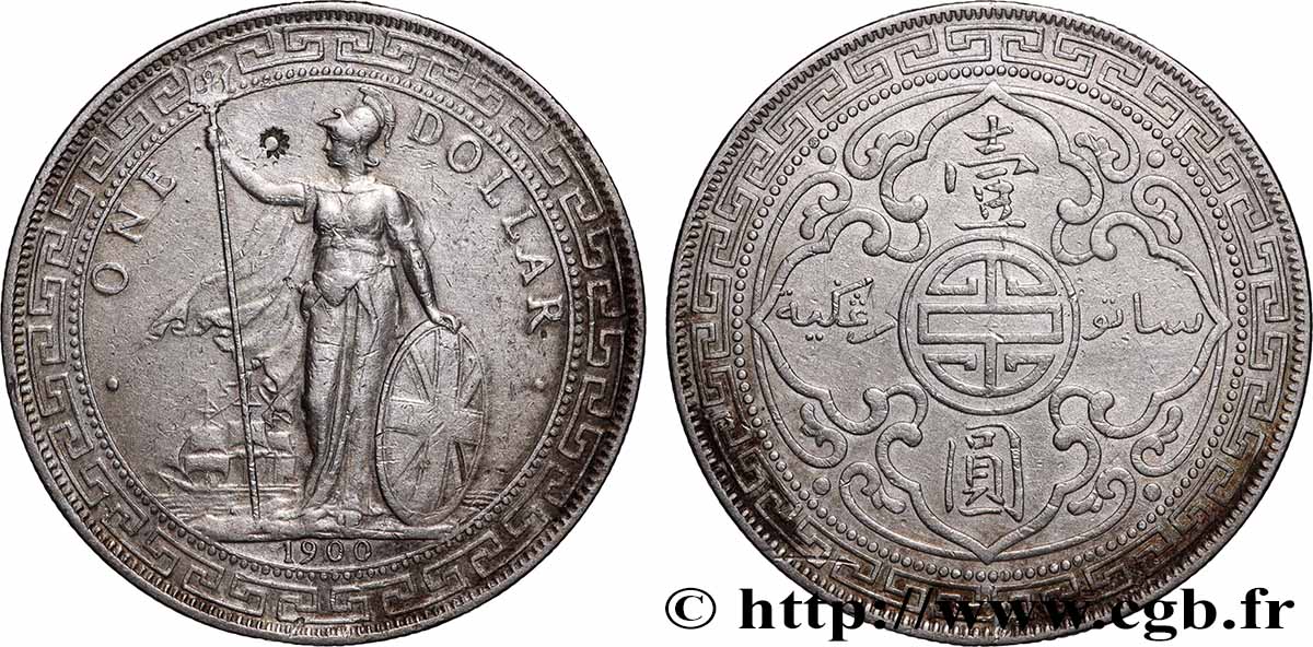 GRANDE BRETAGNE - VICTORIA Trade dollar 1900 Bombay TTB