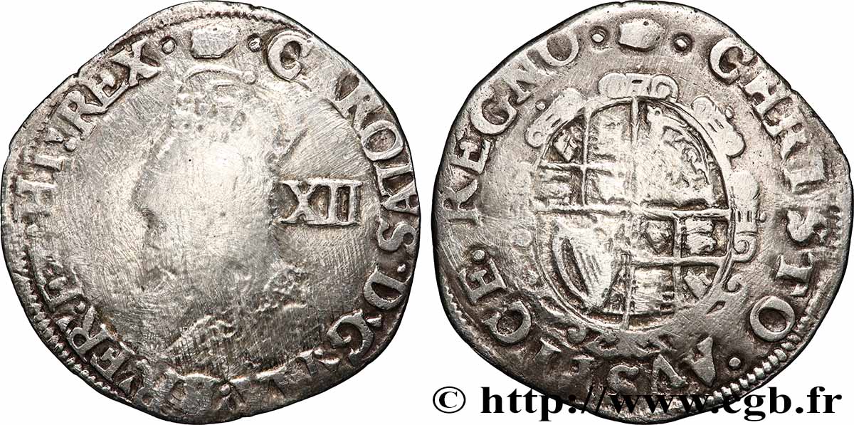ENGLAND - KINGDOM OF ENGLAND - CHARLES II Shilling n.d Londres VF