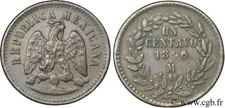 MEXIQUE 1 Centavo Aigle 1890/89 1890 Mexico TTB+ 