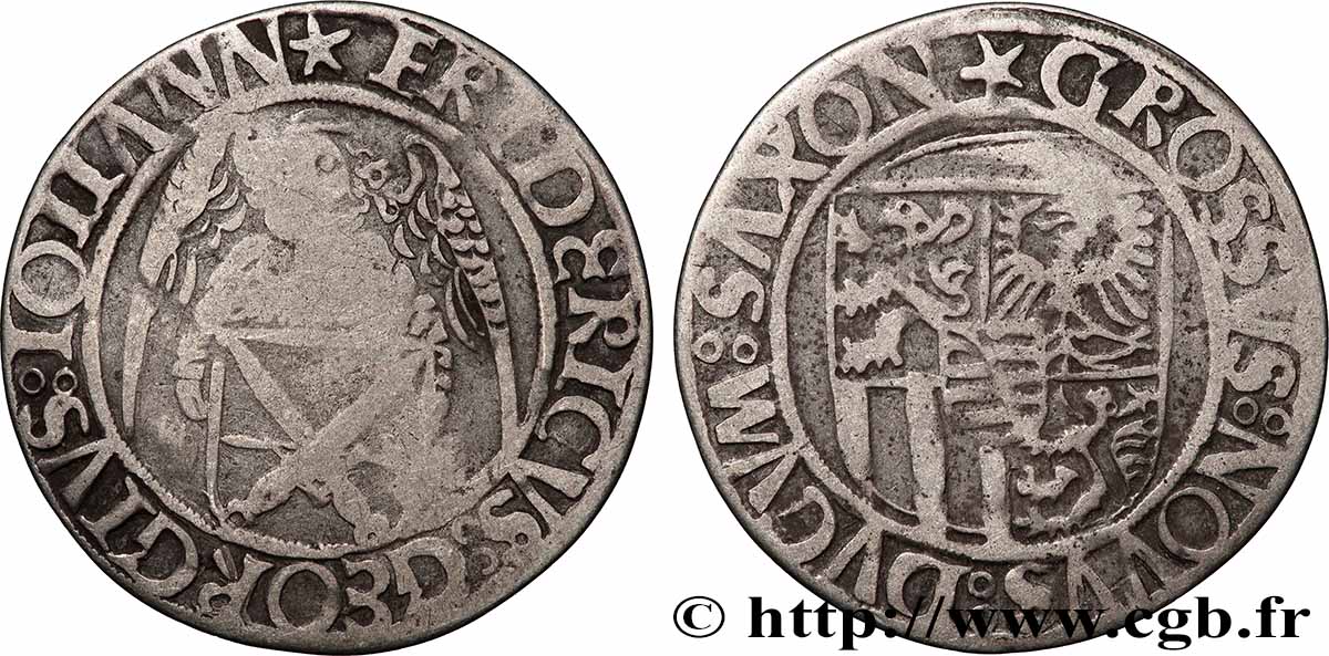ALLEMAGNE - DUCHÉ DE SAXE - FRÉDÉRIC III - GEORGES ET JEAN Schreckenberger n.d. Buchholz fSS/SS