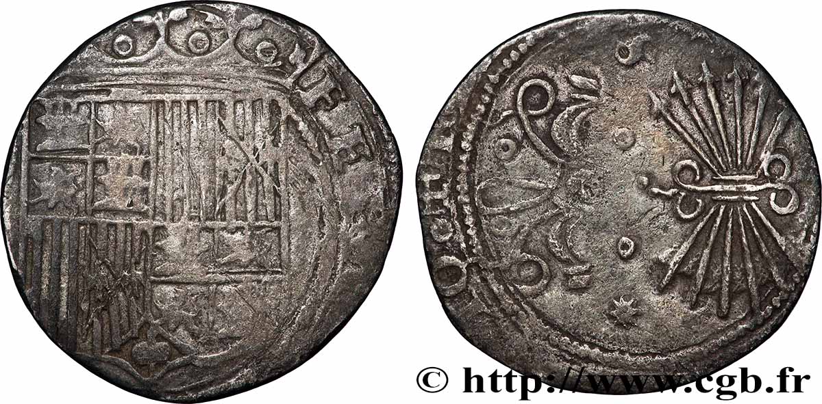 SPAIN - ISABELLA AND FERDINAND 1 Real n.d. Séville VF