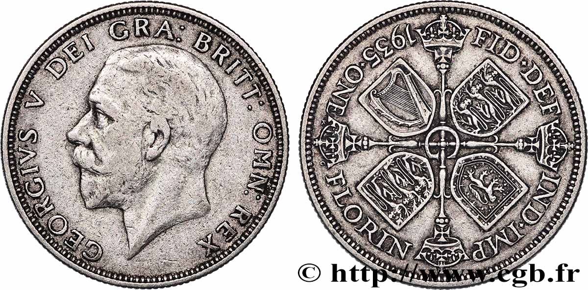 VEREINIGTEN KÖNIGREICH 1 Florin Georges V 1935 fSS