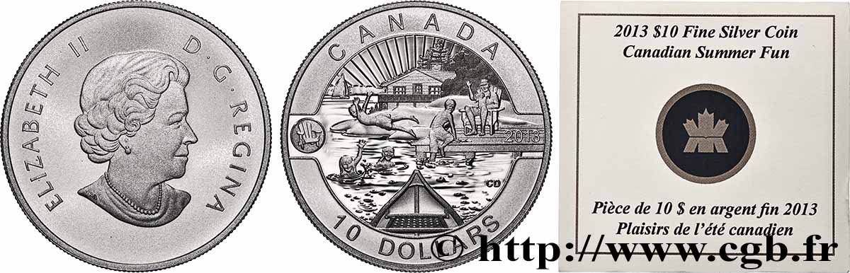 CANADA 10 Dollars Proof Plaisirs de l’été canadien 2013 Ottawa FDC