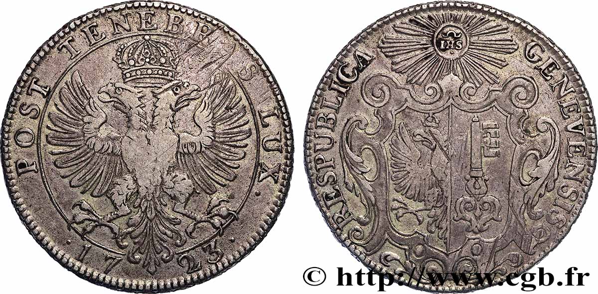 SUISA - REPUBLICA DE GINEBRA Thaler 1723 MBC