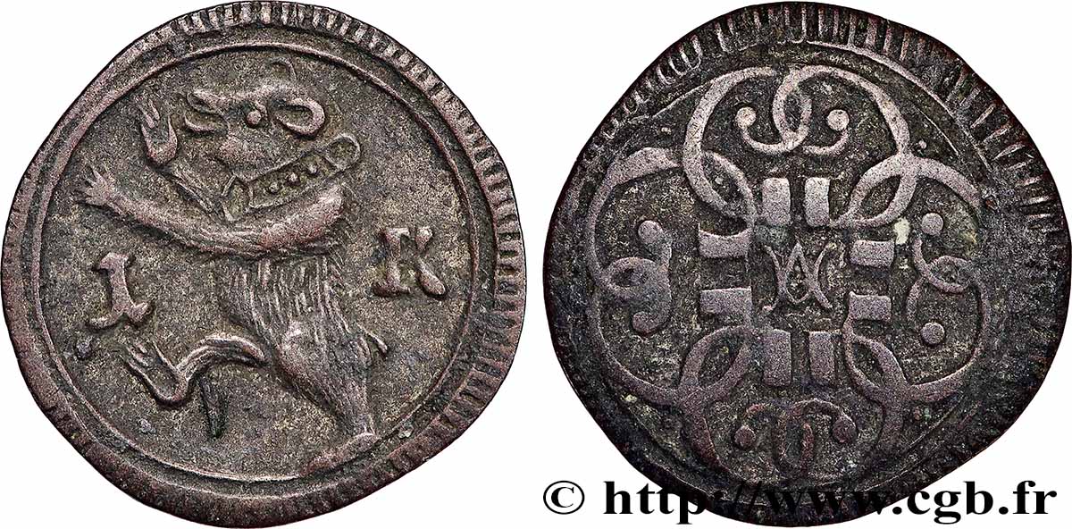 SUISSE - VILLE DE SAINT-GALL 1 Kreuzer Ville de Saint-Gall N.D. (1714-1717) Saint-Gall TTB+