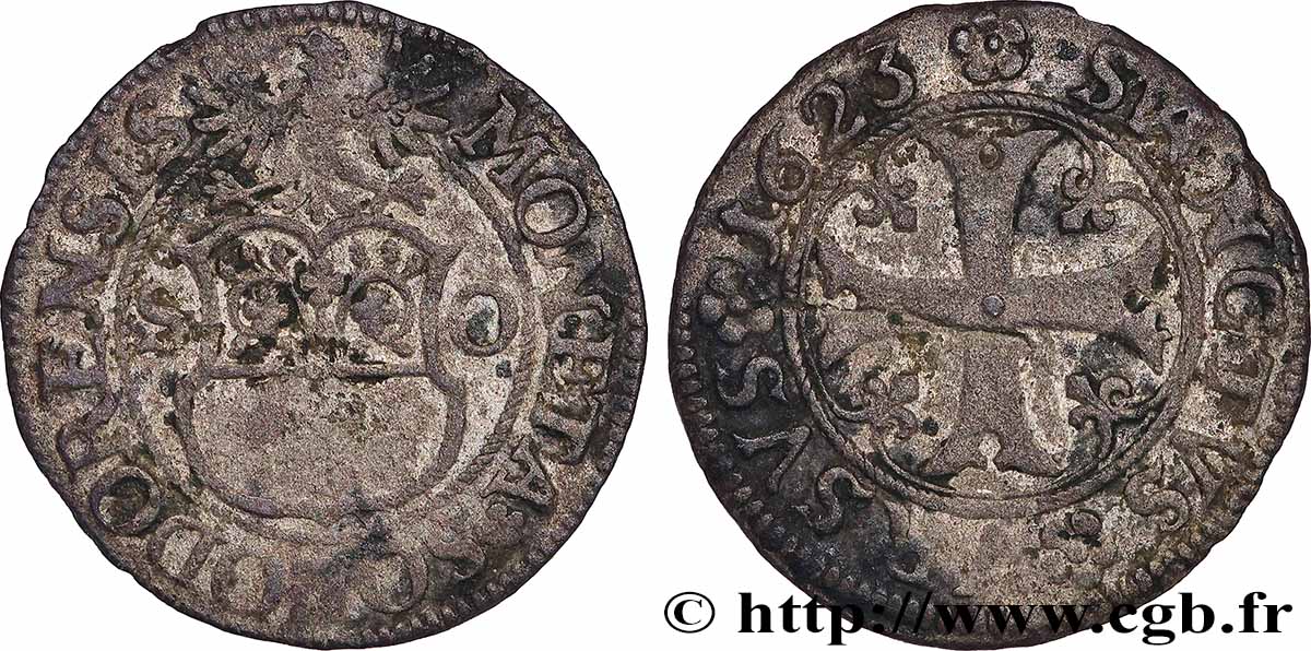 SUISSE - CONFÉDÉRATION HELVÉTIQUE - CANTON DE SOLEURE Kreutzer 1623 Soleure TTB