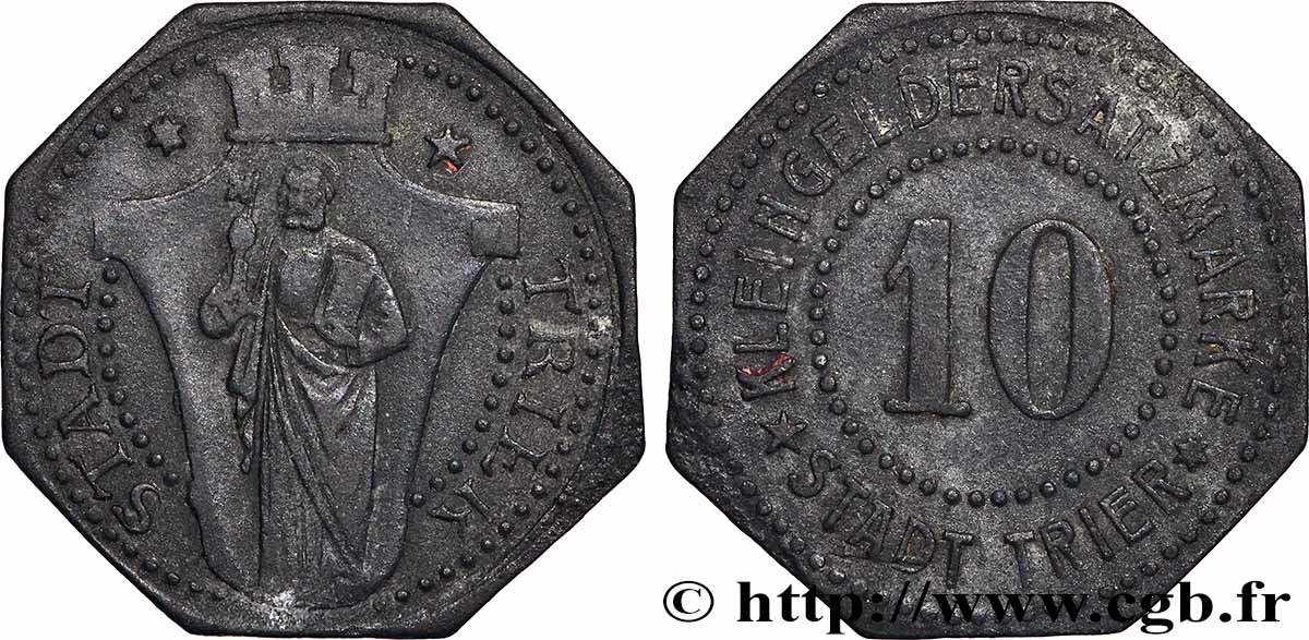 GERMANY - Notgeld 10 Pfennig Trèves (Trier) 1919 XF