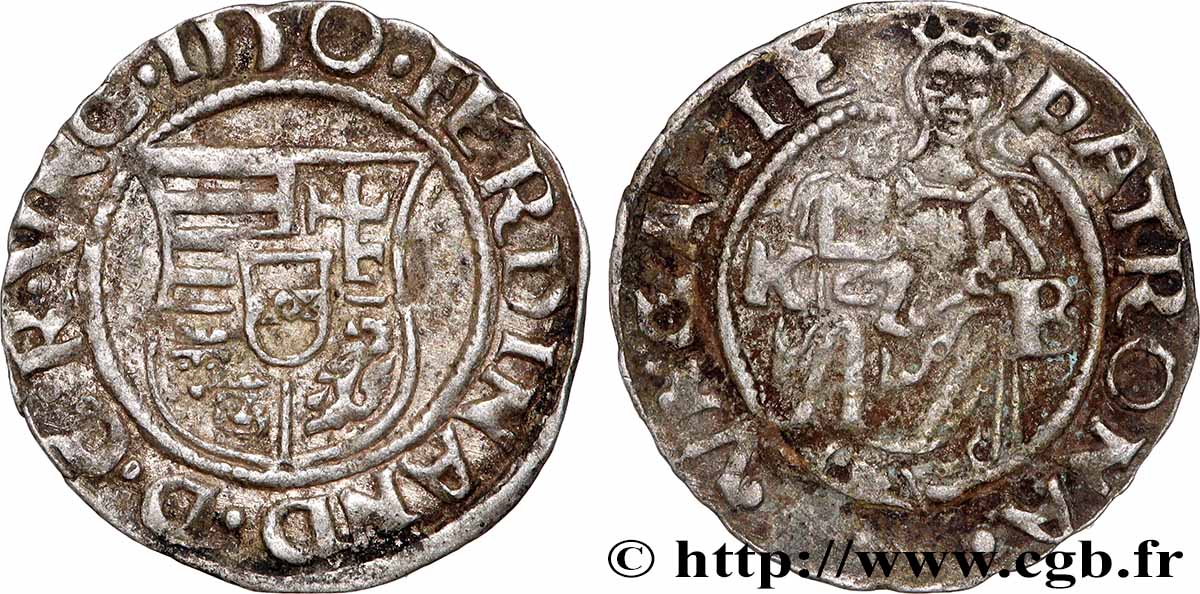 HONGRIE - ROYAUME DE HONGRIE - FERDINAND IER 1 Denier 1550 Kremnitz TTB
