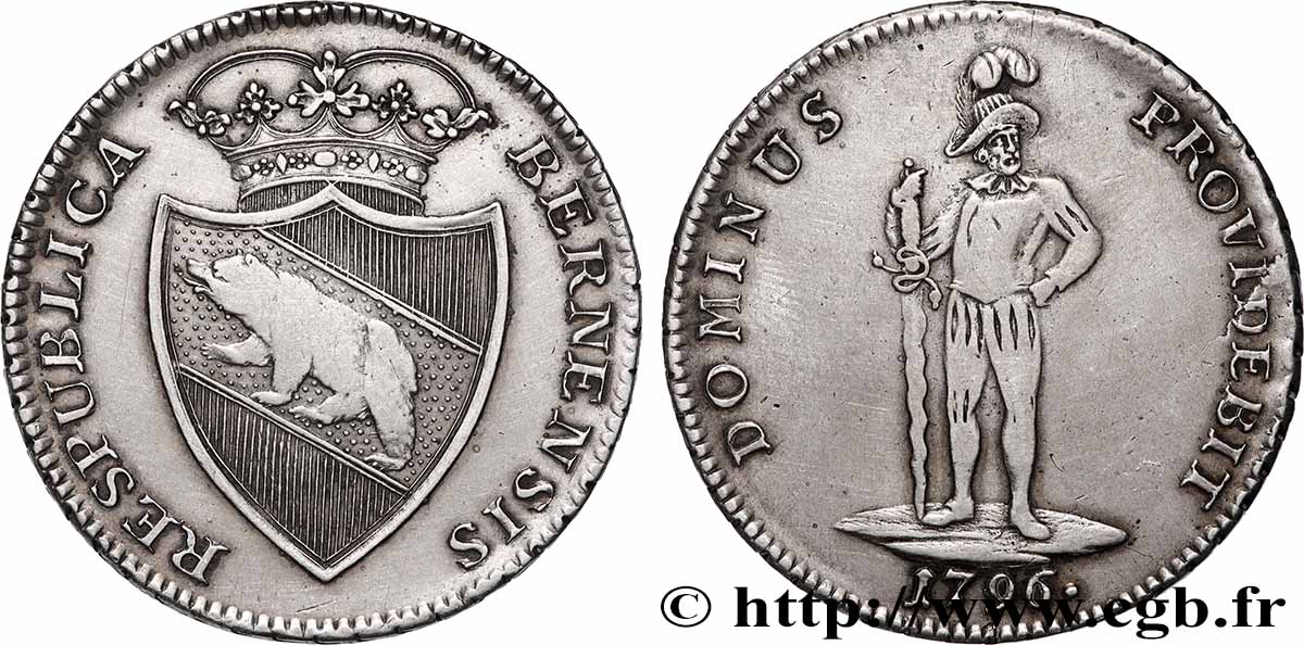 SUISSE - RÉPUBLIQUE DE BERNE Thaler 1796 Berne TTB