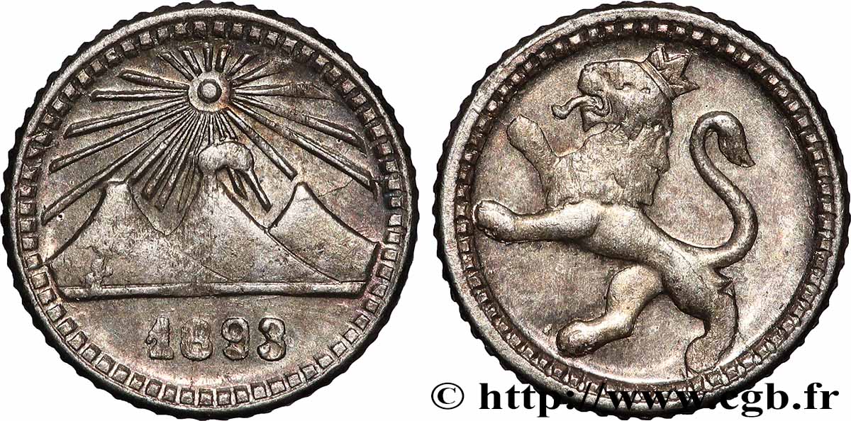 GUATEMALA 1/4 Real 1893 SUP