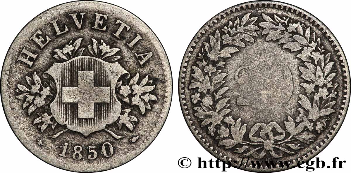 SCHWEIZ 20 Centimes (Rappen) 1850 Strasbourg - BB S