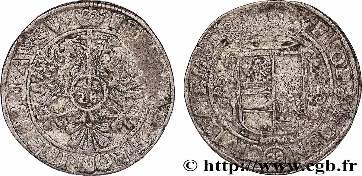 DEUTSCHLAND - EMDEN Florin de 28 stuiver au nom de Ferdinand II n.d. SS