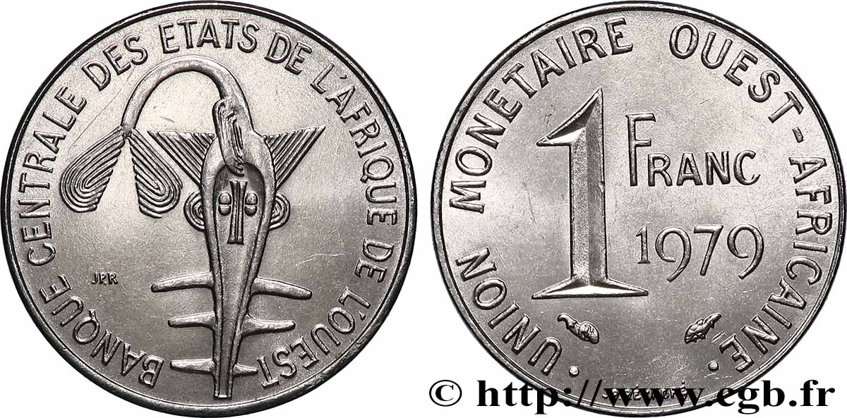ESTADOS DE ÁFRICA DEL OESTE 1 Franc BCEAO 1979 Paris EBC