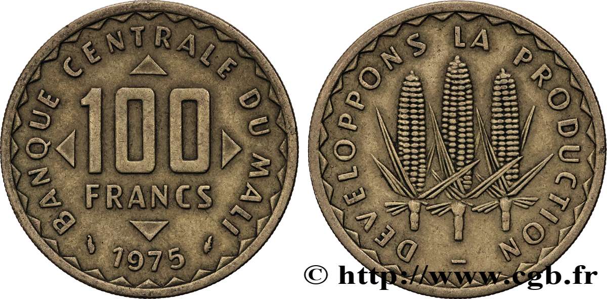 MALI 100 Francs épis de mais 1975 Paris fVZ