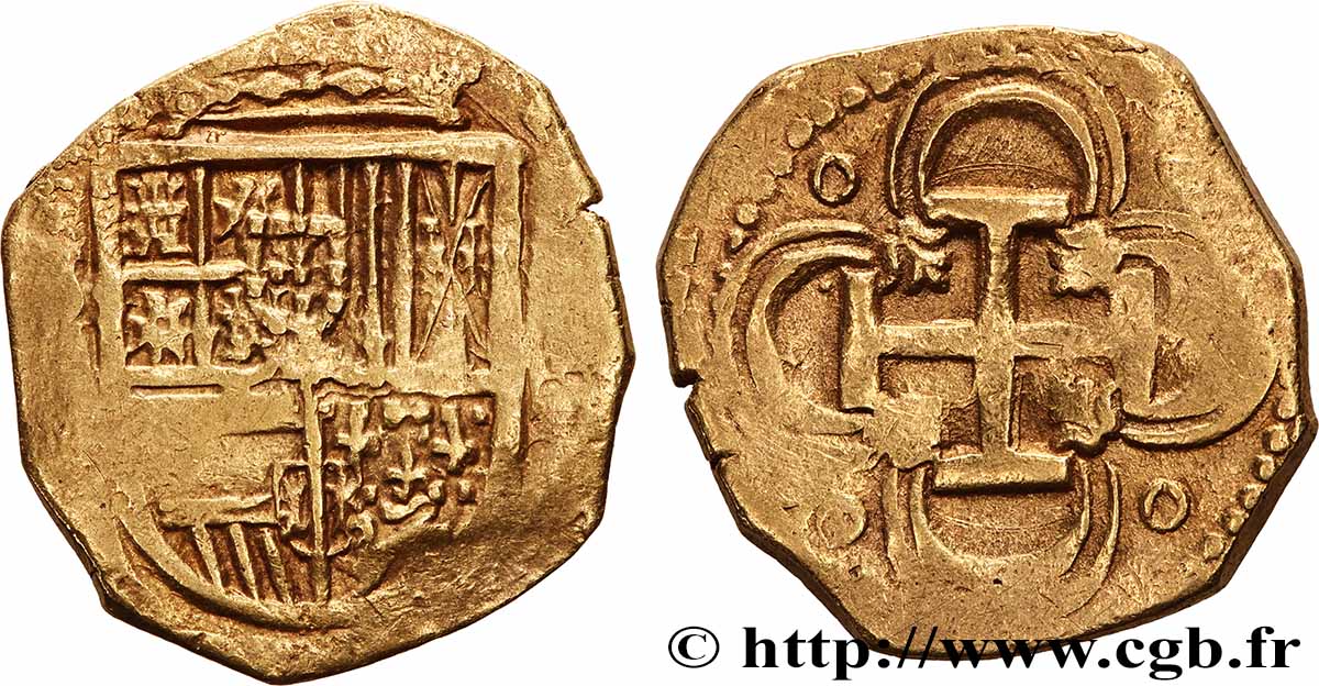 SPAGNA - REGNO DI SPAGNA - FILIPO III 2 Escudos n.d. Séville q.BB