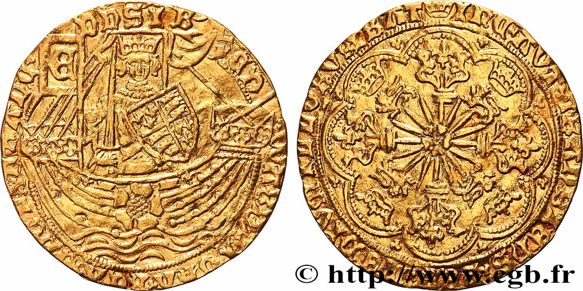 ANGLETERRE - ROYAUME D ANGLETERRE - ÉDOUARD IV Noble d or à la rose n.d. Londres XF