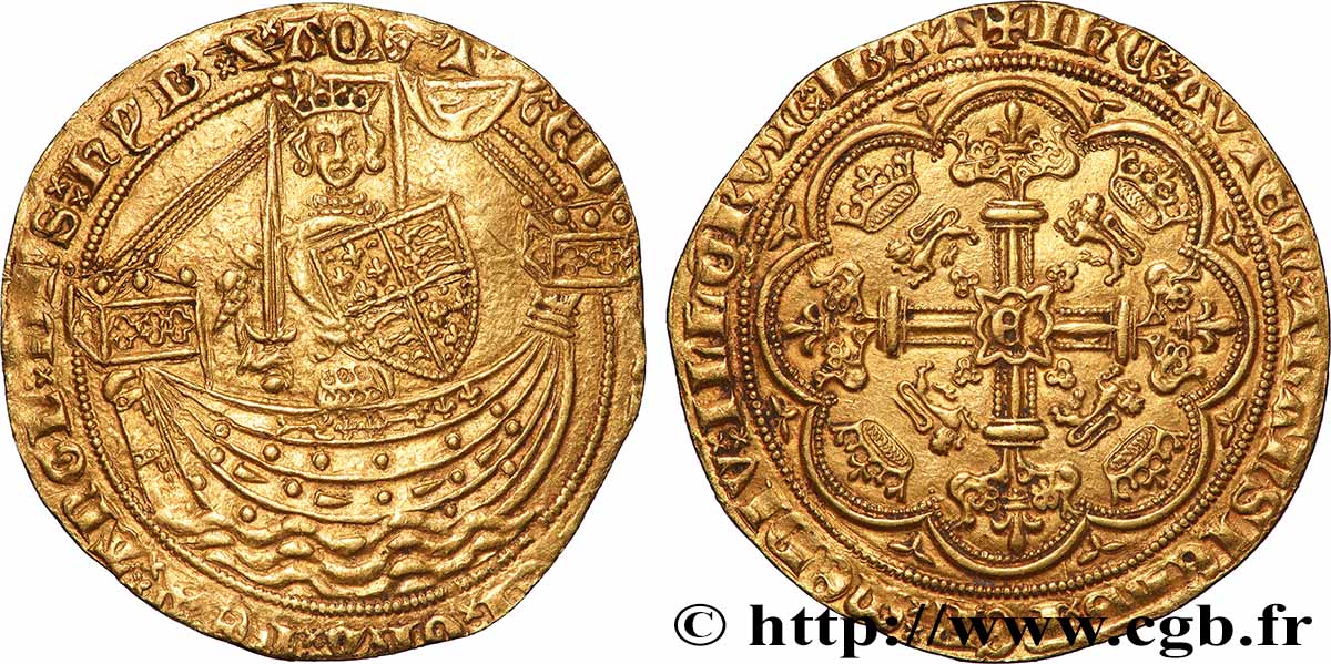 KINGDOM OF ENGLAND - EDWARD III Noble d or n.d. Londres AU