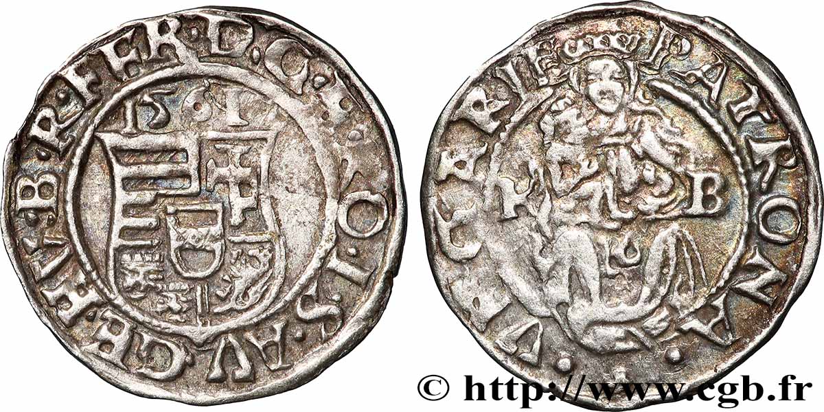 HONGRIE - ROYAUME DE HONGRIE - FERDINAND IER Denier 1561 Kremnitz SS