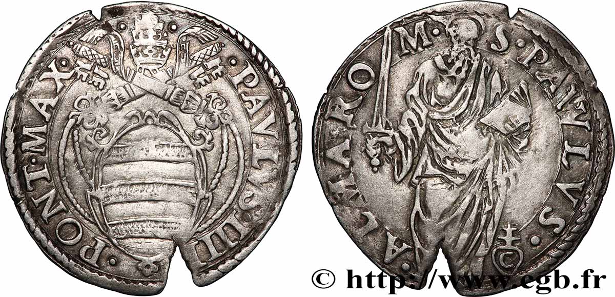 ITALIE - ÉTATS DU PAPE - PAUL IV (Gian Pietro Carafa) Giulio n.d. Rome TB+