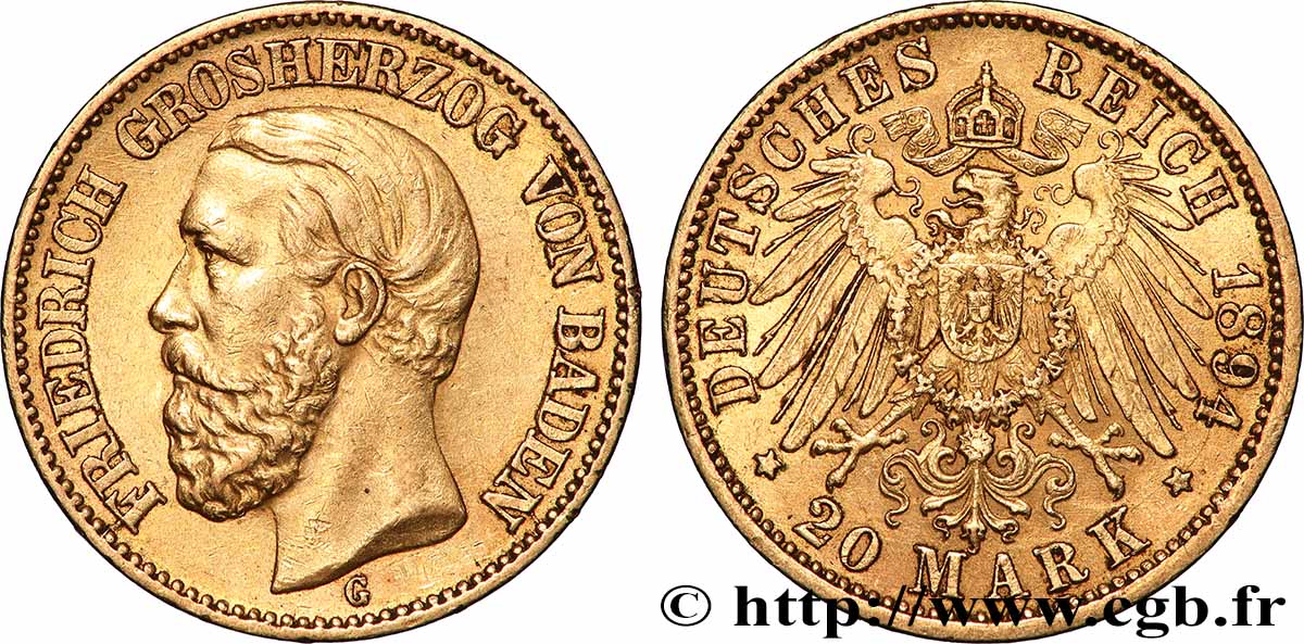 GOLD, PALLADIUM & PLATINUM INVESTMENT 20 Mark Frédéric Ier 1894 Karlsruhe AU