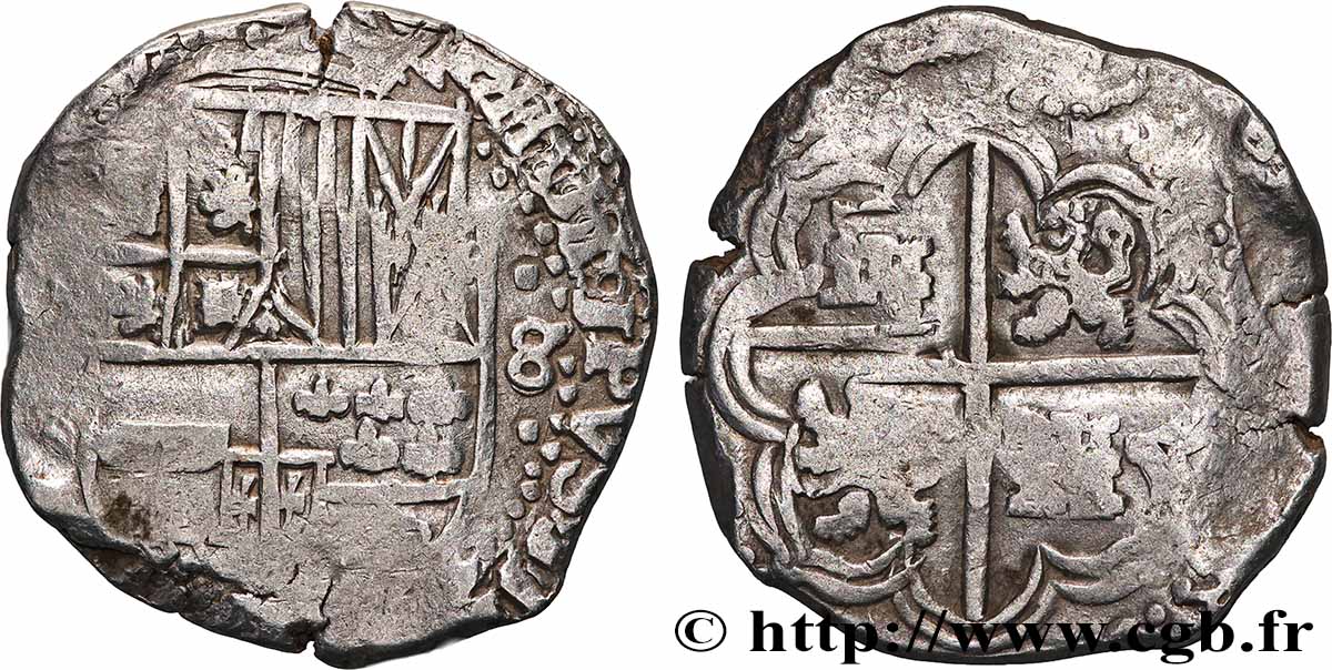 AMÉRIQUE ESPAGNOLE - ROYAUME D ESPAGNE - PHILIPPE III 8 Reales n.d. Potosi TB+