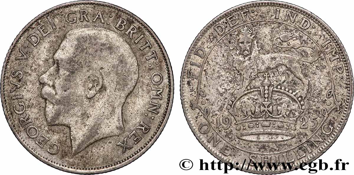 UNITED KINGDOM 1 Shilling Georges V 1925 Londres VF