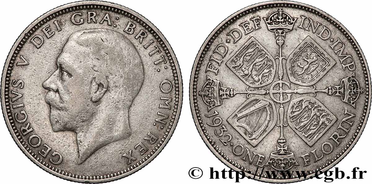 ROYAUME-UNI 1 Florin Georges V 1932 TTB