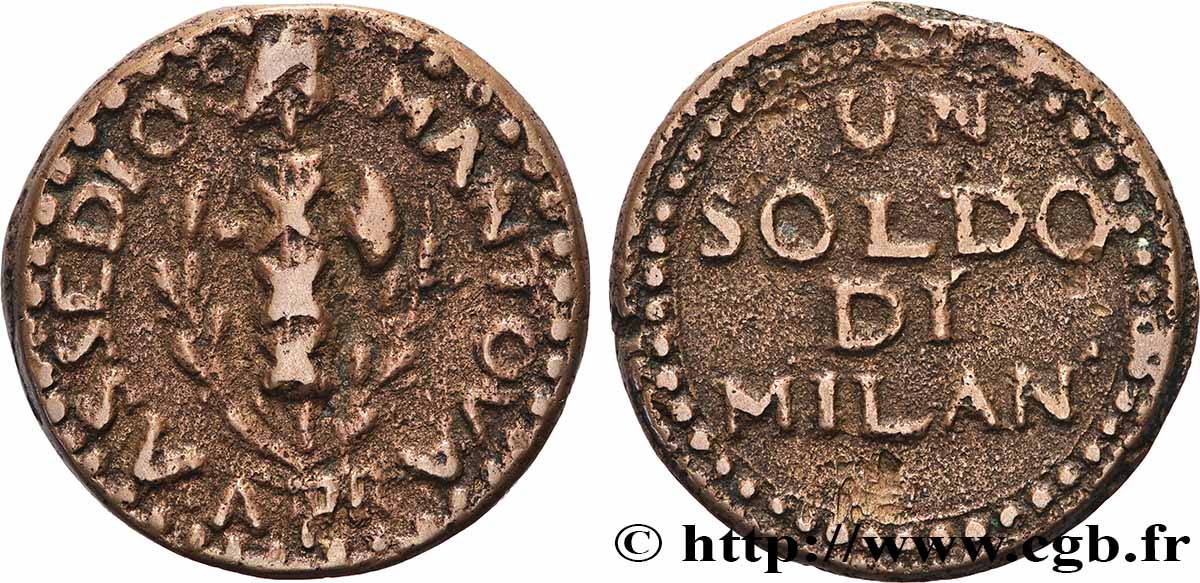 ITALIE - SECOND SIÈGE DE MANTOUE 1 soldo 1799 Mantoue TTB