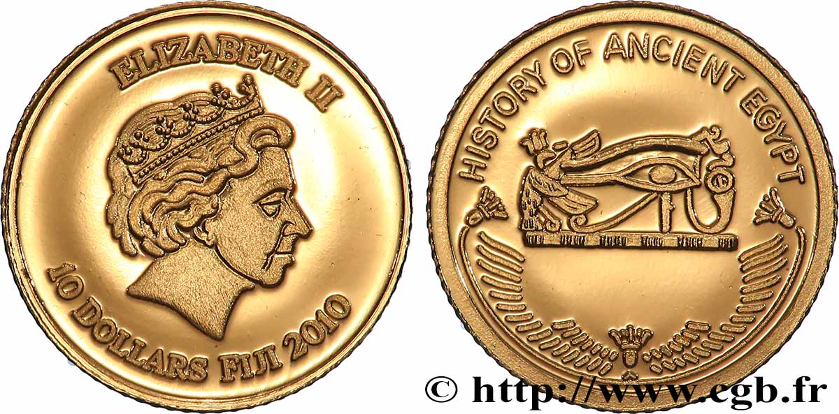 FIJI 10 Dollar Proof Oeil d’Horus 2010 MS