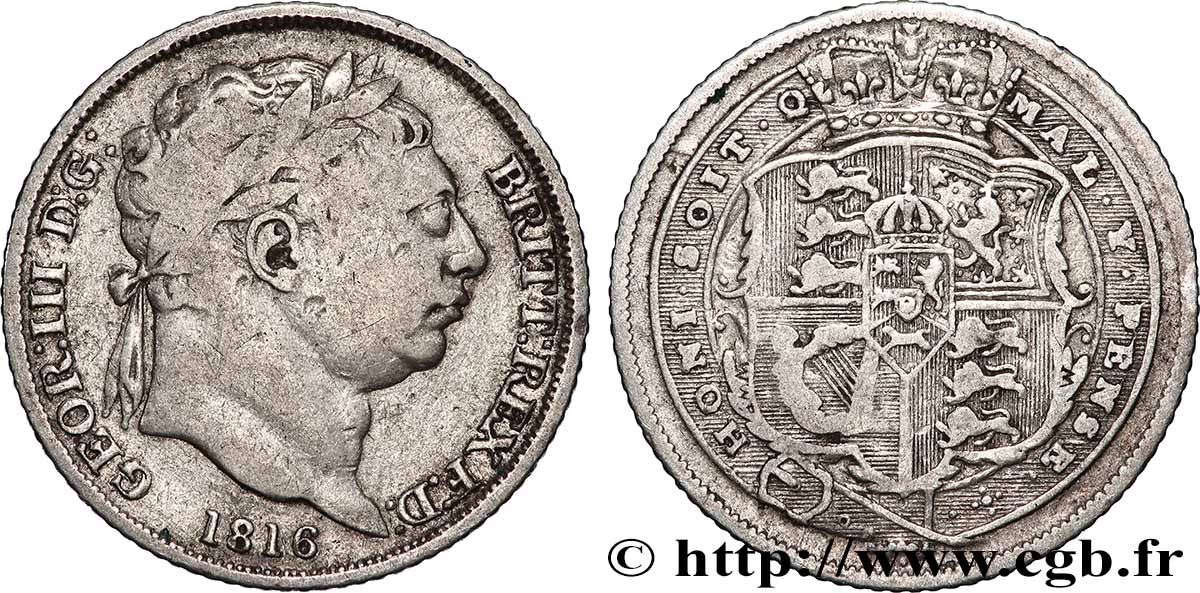 GRANDE-BRETAGNE - GEORGES III 6 Pence 1816 Londres TTB