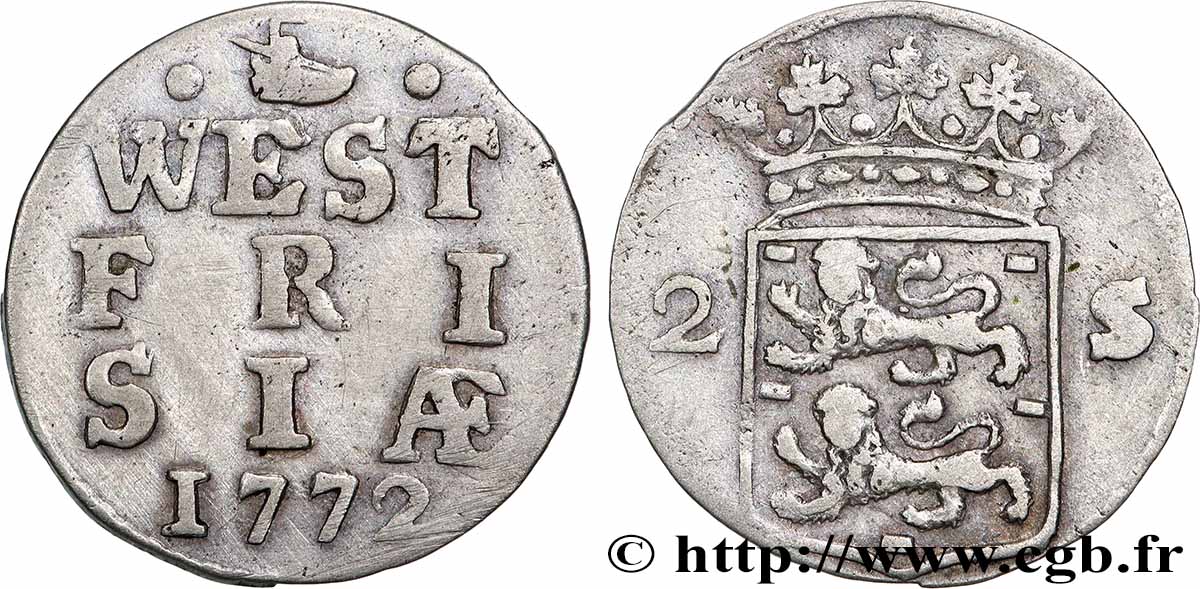 GERMANY - EAST FRISIA 2 Stuiver 1772 VF