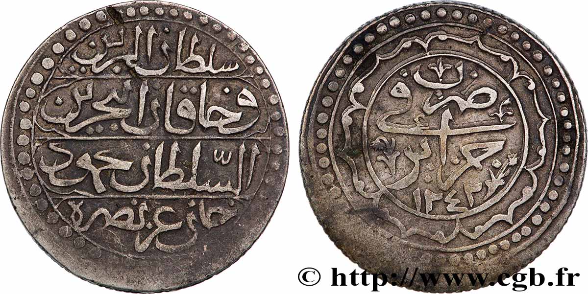 ALGERIA 1 Boudjou AH 1242 1826 Alger XF
