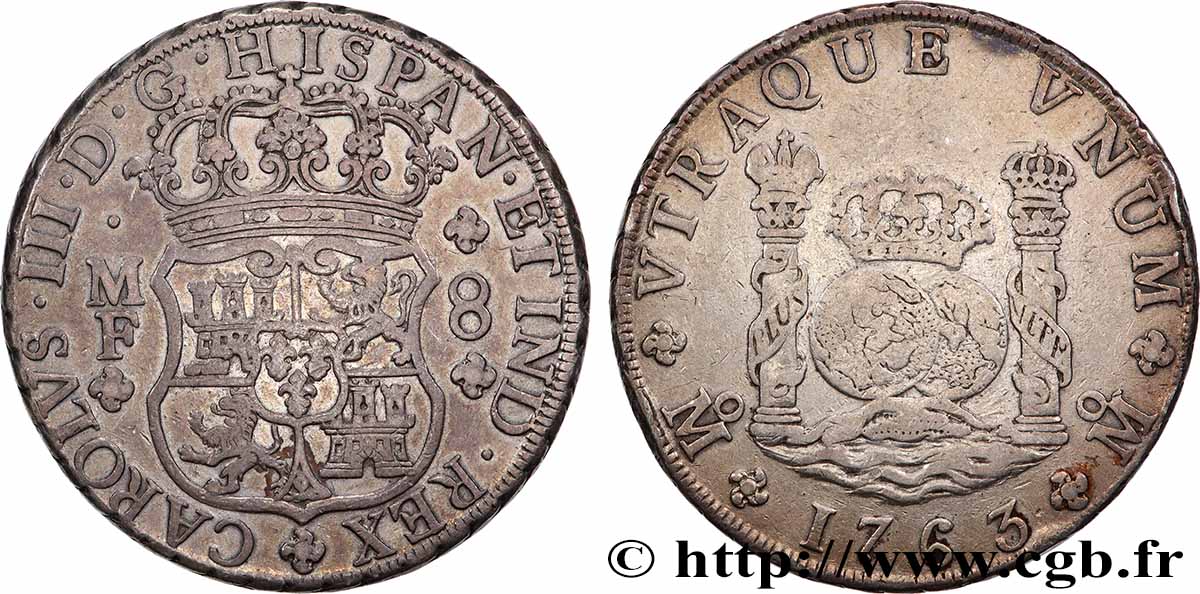 MESSICO 8 Reales Charles III 1763 Mexico BB