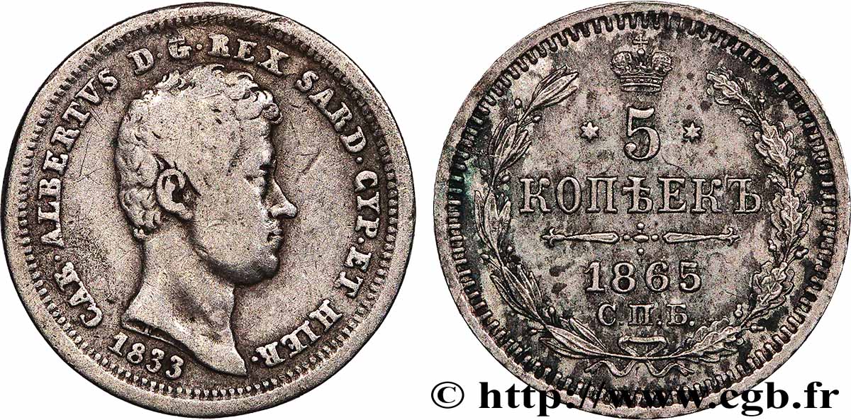 ITALIE - ROYAUME DE SARDAIGNE - CHARLES-ALBERT 25 Centesimi 1833 Turin TB+