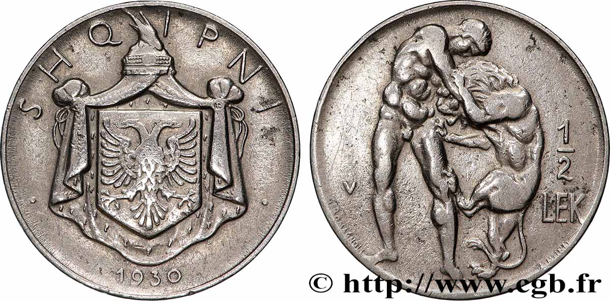 ALBANIA 1/2 Lek 1930 Vienne BB