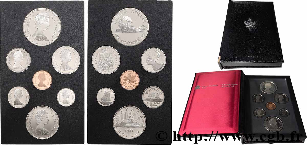 CANADA Série Proof 7 monnaies 1986 MS
