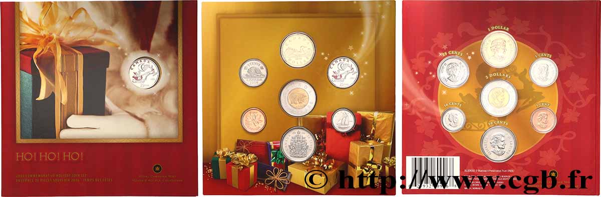 CANADA Série 7 monnaies Temps des fêtes 2006 FDC