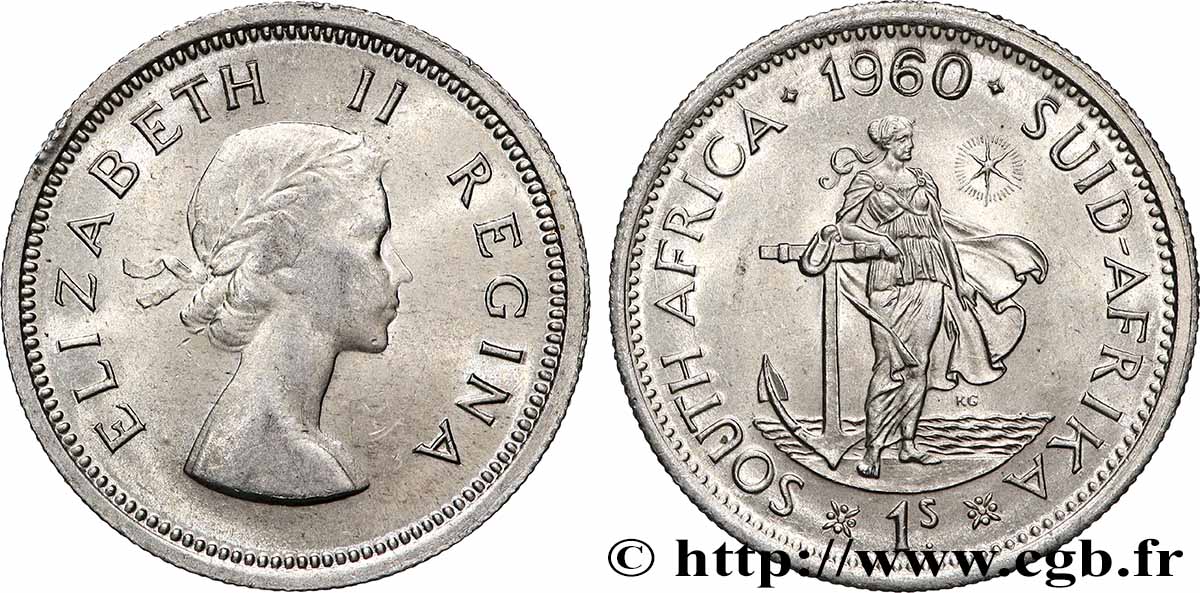 SUDAFRICA 1 Shilling Elizabeth II 1960 Pretoria MS