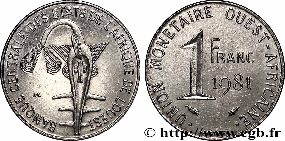 WEST AFRICAN STATES (BCEAO) 1 Franc BCEAO 1981 Paris AU