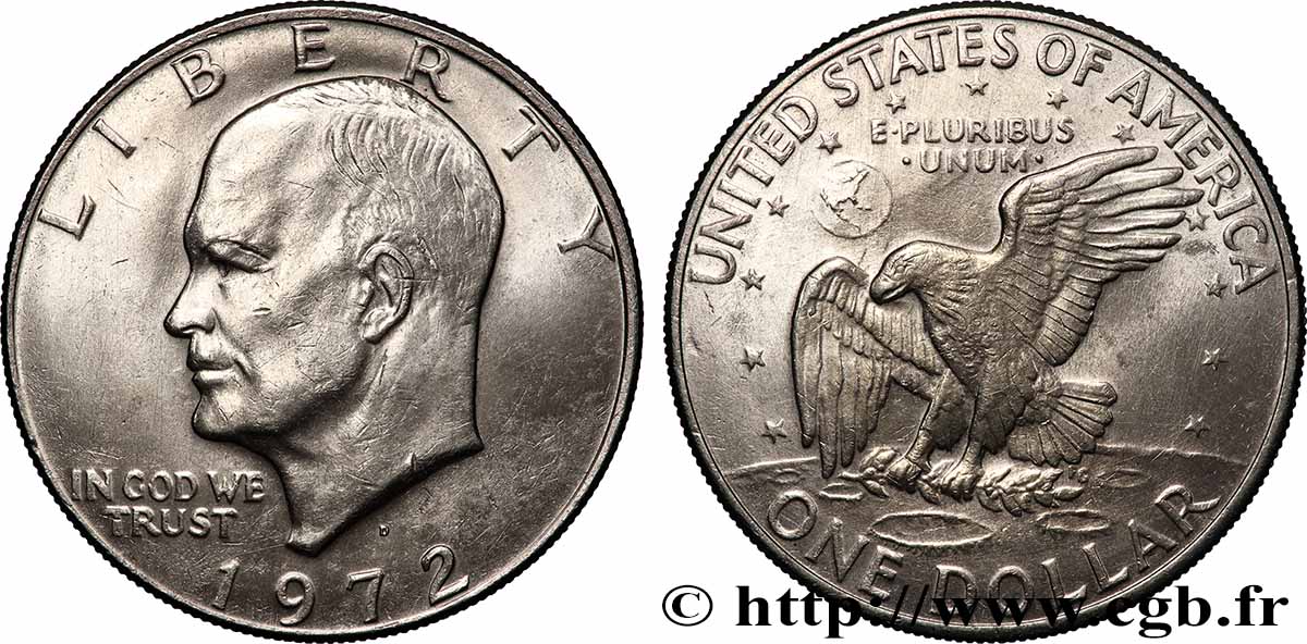 UNITED STATES OF AMERICA 1 Dollar Eisenhower 1972 Philadelphie AU