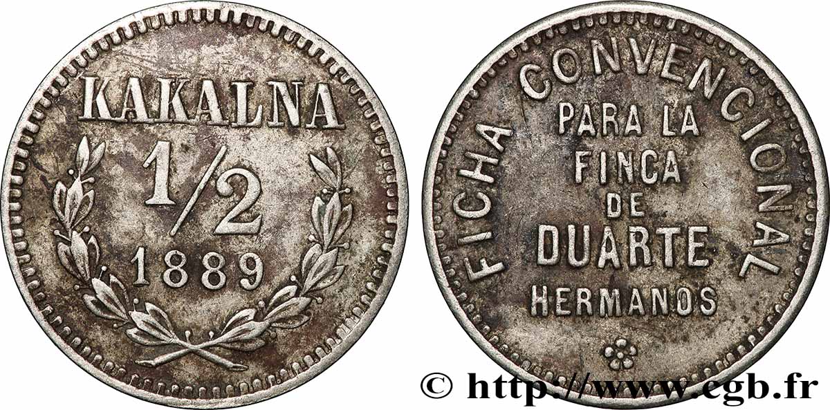 MEXIKO 1/2 Peso 1889 fVZ