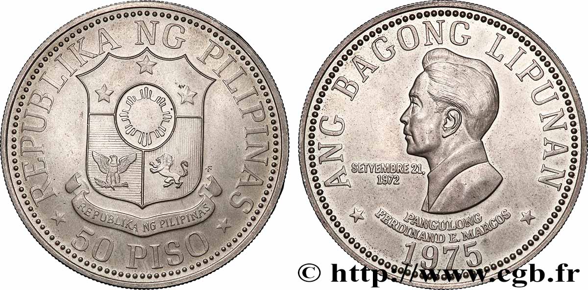 PHILIPPINEN 50 Piso Ferdinand Marcos 1975 fST
